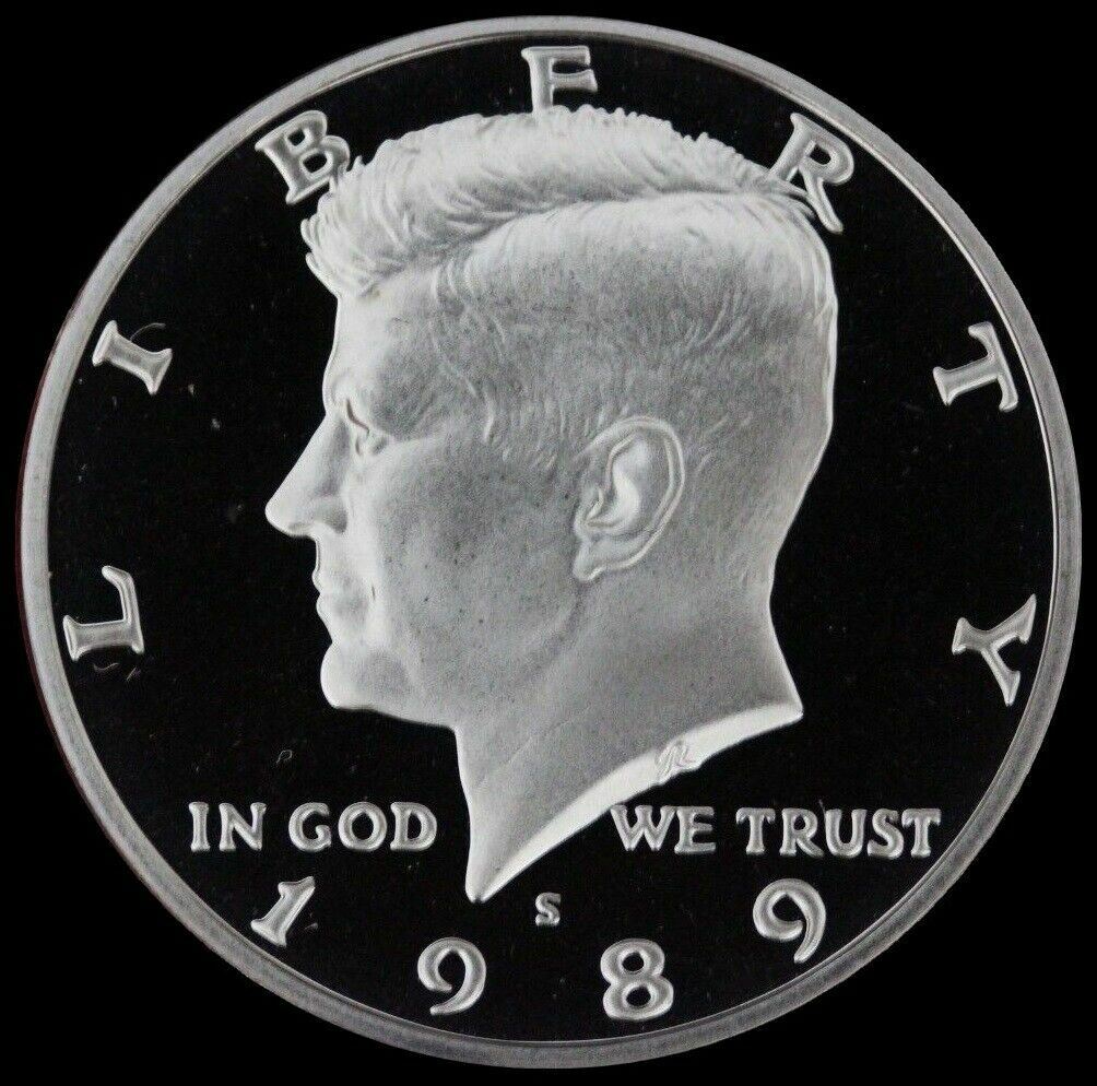 1989 S Kennedy Half Dollar Deep Cameo Clad PROOF US Mint Coin