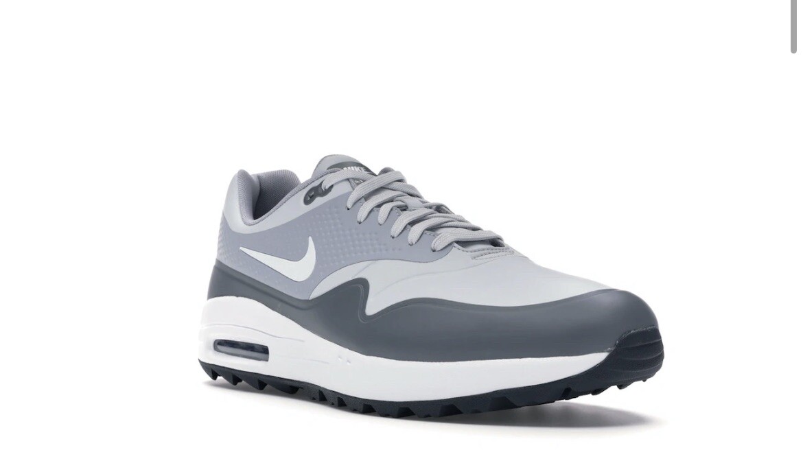 Nike Golf Air Max 1 G Pure Platinum/Wolf Grey Sz 8.5m