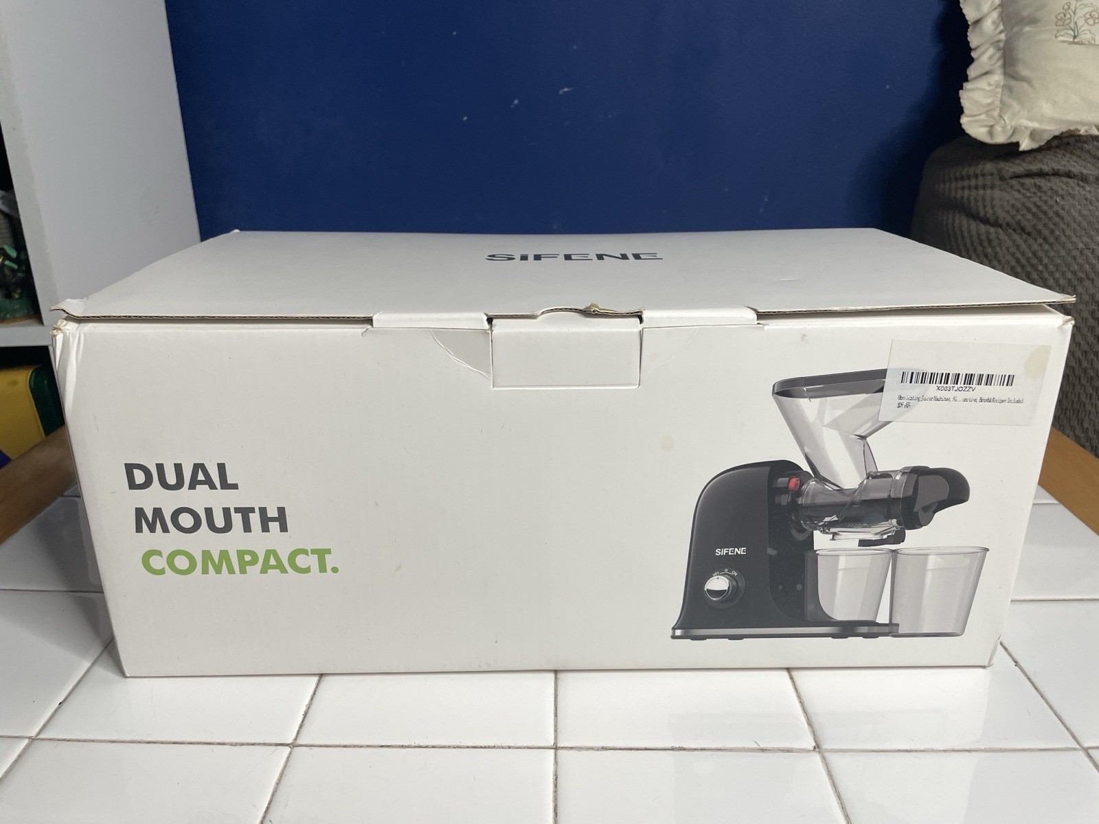 SiFENE Cold Press Juicer, Dual 3" Wide Mouth, BPA-Free, Easy to Clean