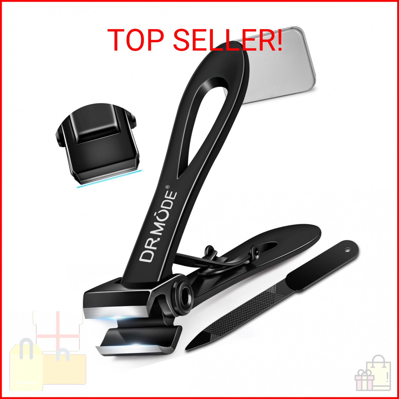 Straight Nail Clippers for Thick Nails, Heavy Duty Large Toenail Clippers for Se