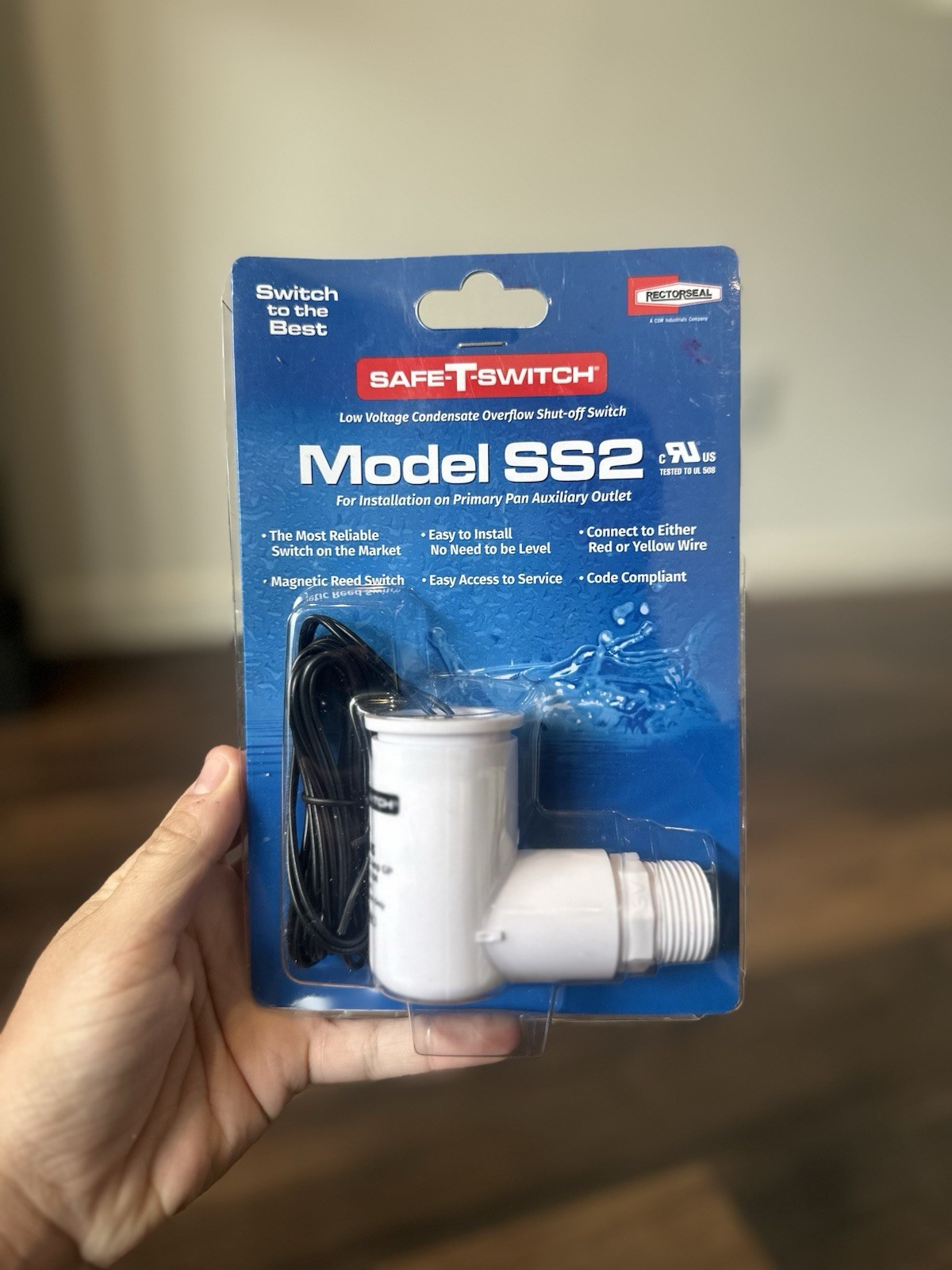 RectorSeal SS2 Low Voltage Condensate Overflow Shut-off Switch White 3/4 in
