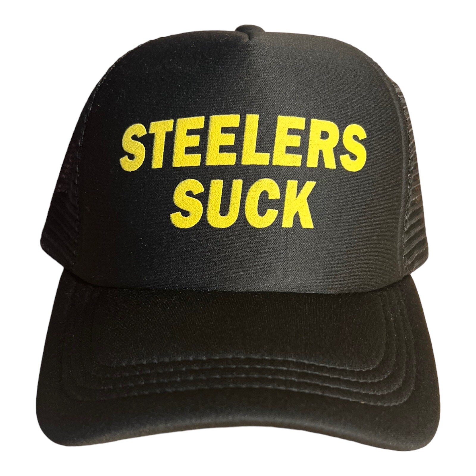 Vintage Steelers Suck trucker hat Cleveland Browns fan cap Funny Dawg Pound NEW