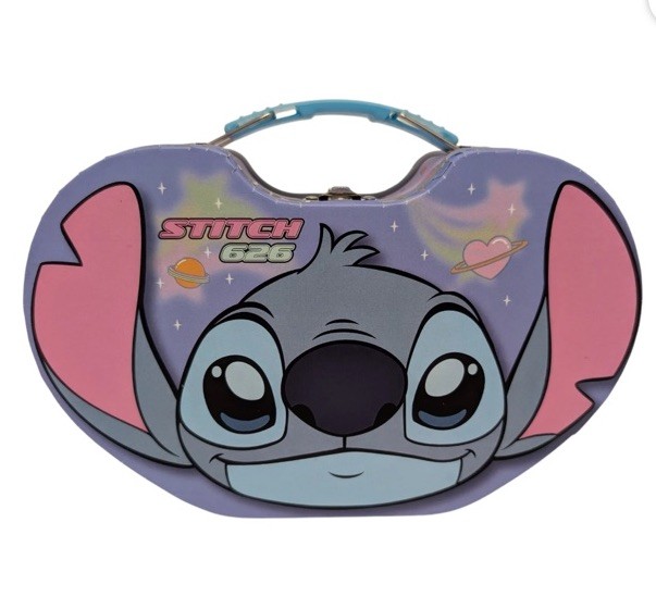 Disney Stitch Easter Purple Tin Carrier Gift Box Way Celébrate New with Tags