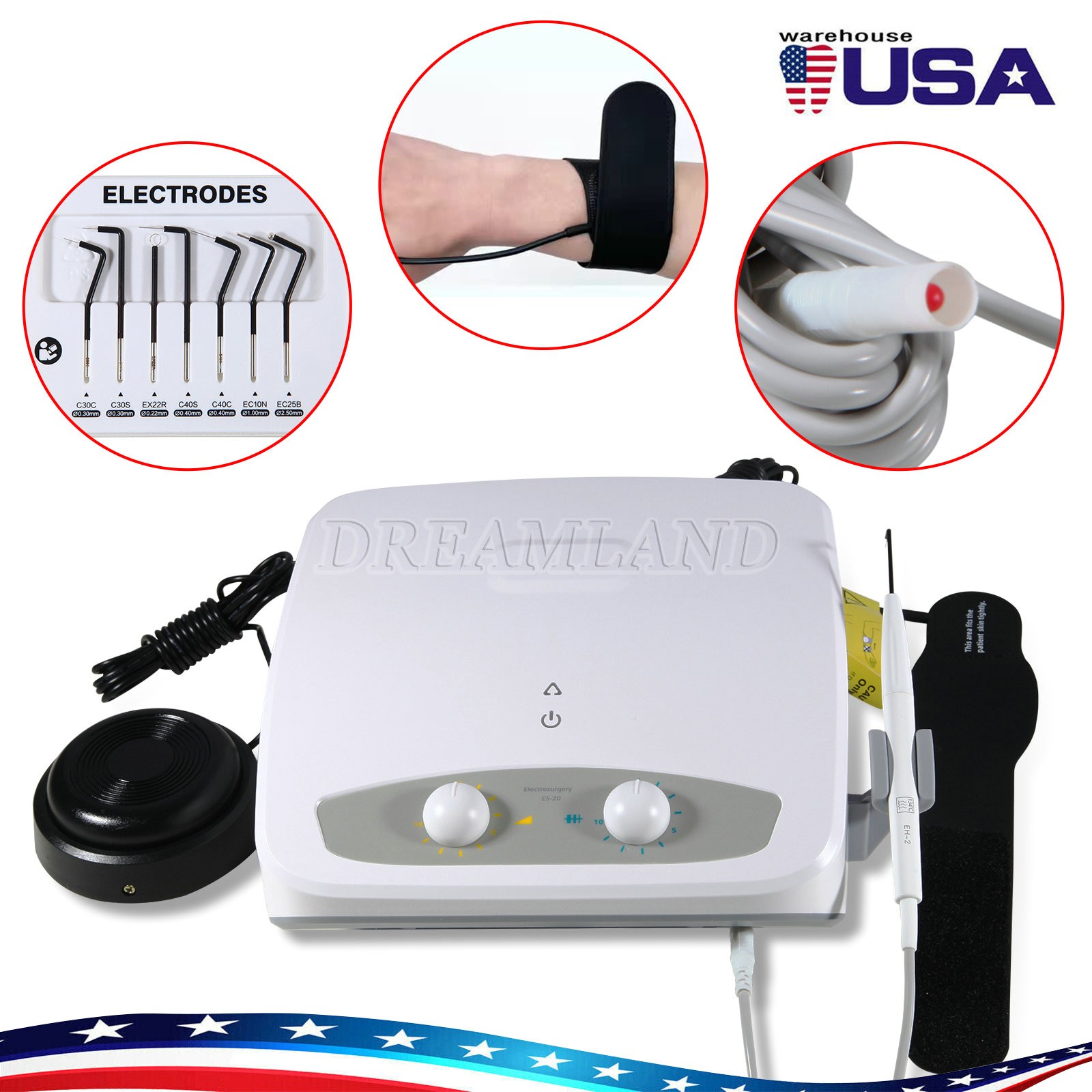 Dental Electro Surgery Unit Electricity Knife Electrosurgery System Electrodes