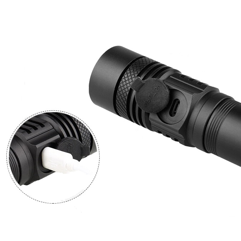 LED 3Modes USB Rechargeable Flashlight Torch Zoom Lamp Light battery