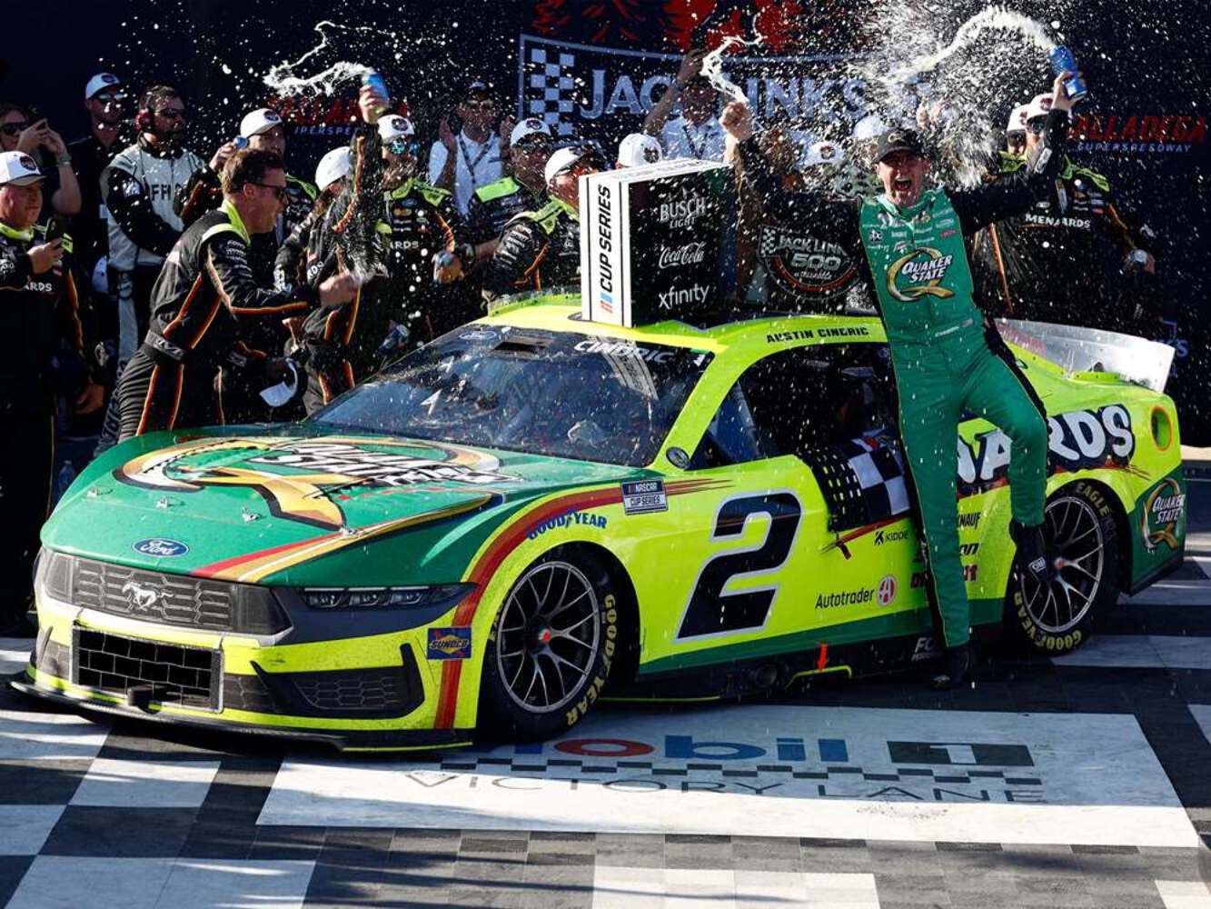 Austin Cindric 2025 Menards / Quaker State Talladega Race Win 1:64 Diecast