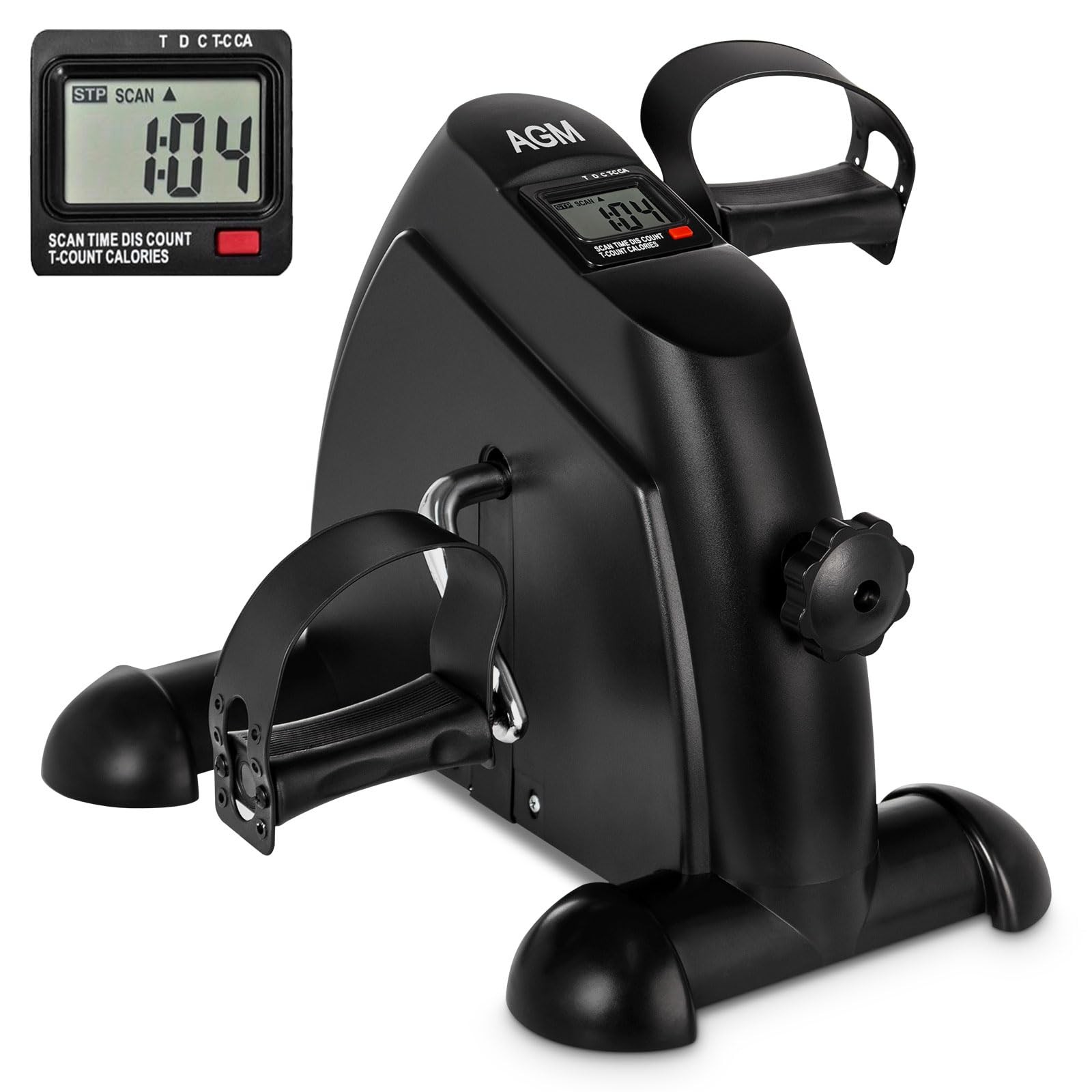 Mini Exercise Bike, AGM Under Desk Bike Pedal Exerciser Foot Cycle Arm & Leg Ped