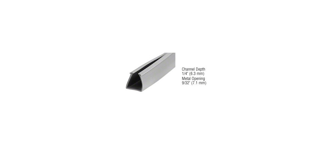 CRL Gray Glazing Vinyl Seal for 1/4" Glass - 100 ft Roll L100ft Weatherproof