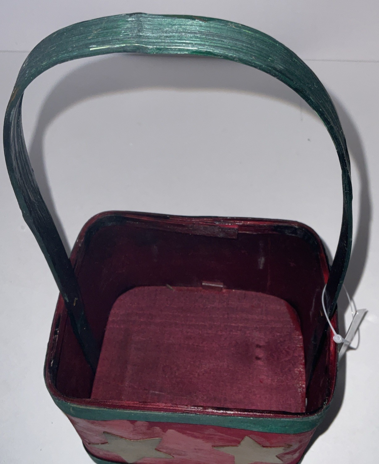 Small Christmas Basket 4.5” X 5”, Red & Green, NWT