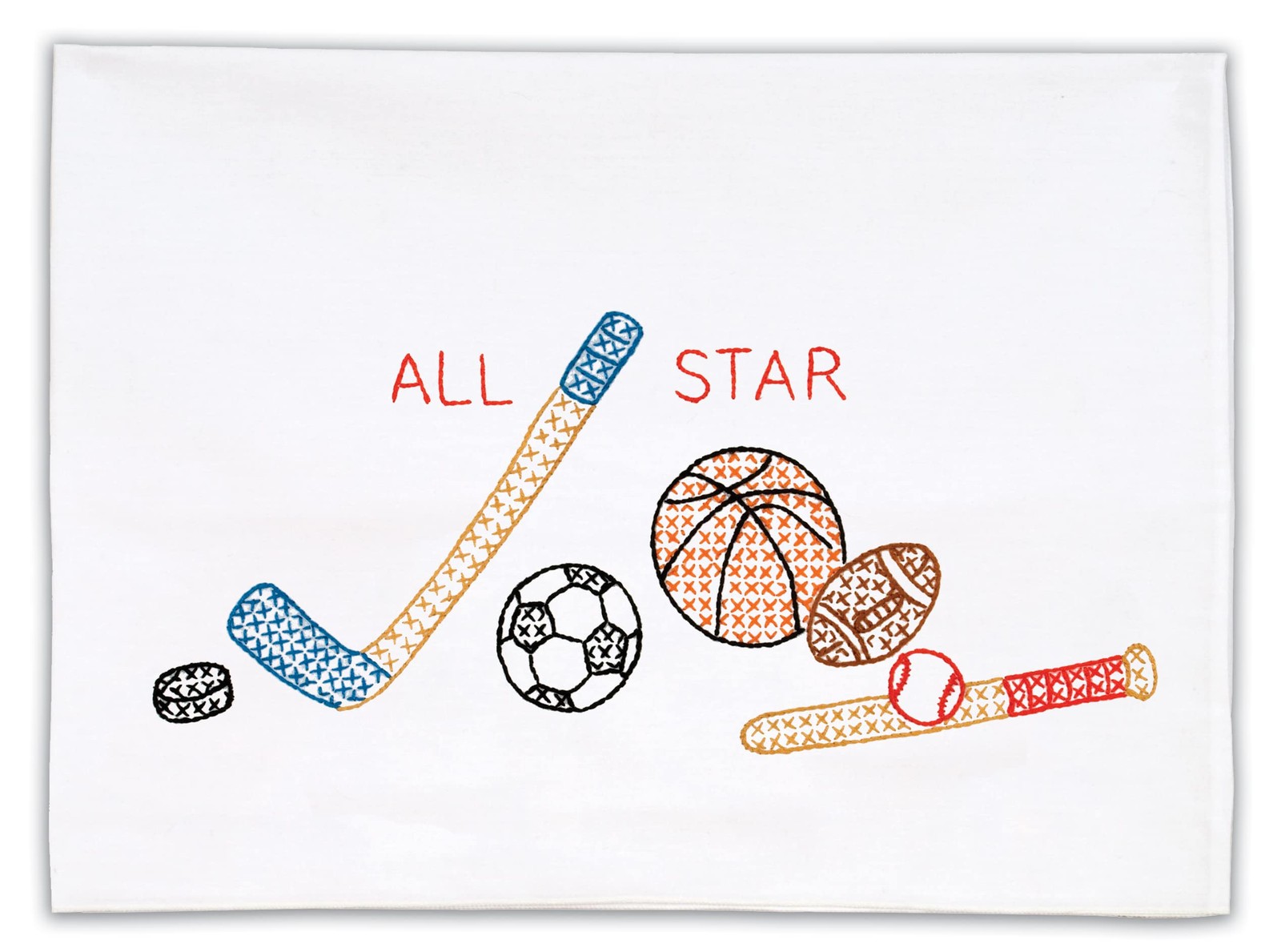 Jack Dempsey Sports Child's Pillowcase, White Standard 20" x 30",