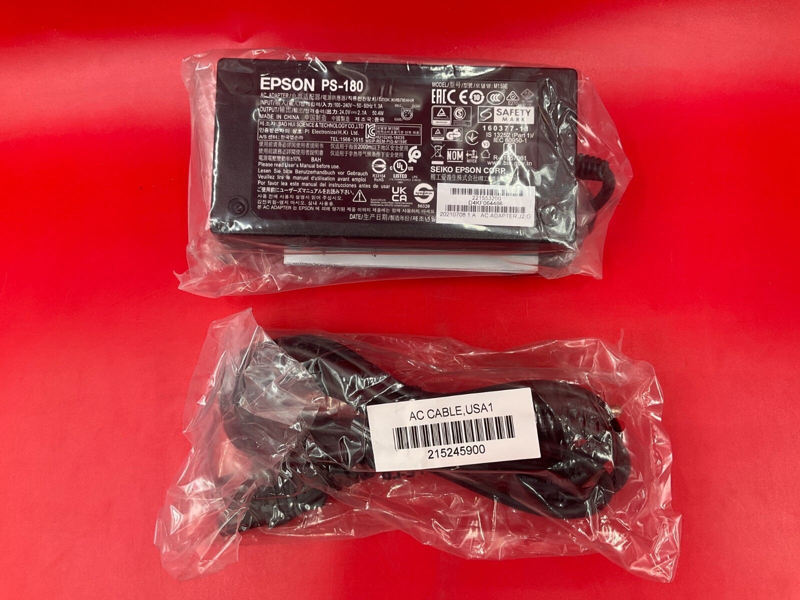 Epson Receipt Printer Power Supply C32C825343 AC Adapter AC Cable ✅❤️️✅❤️️