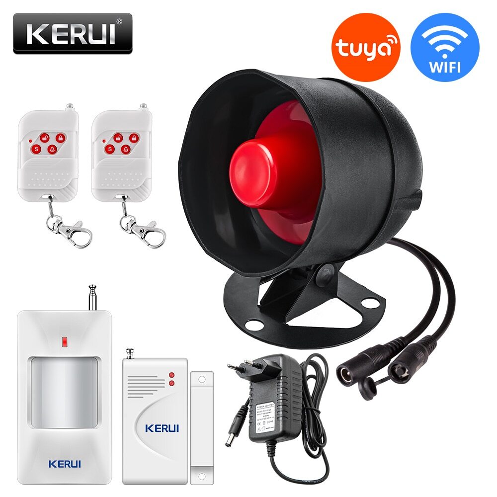110dB Wireless Smart Alarm Kit WiFi Home Anti Theft Door Window Burglar Security