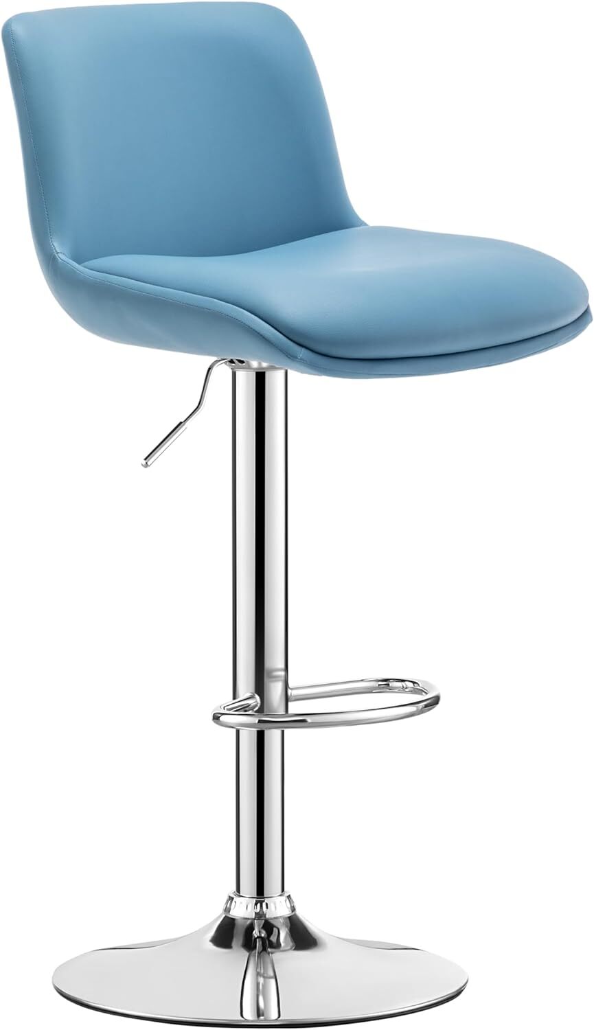 MINCETA Bar Stools,Modern Upholstered Swivel Stool,Adjustable Height 24" to 34".
