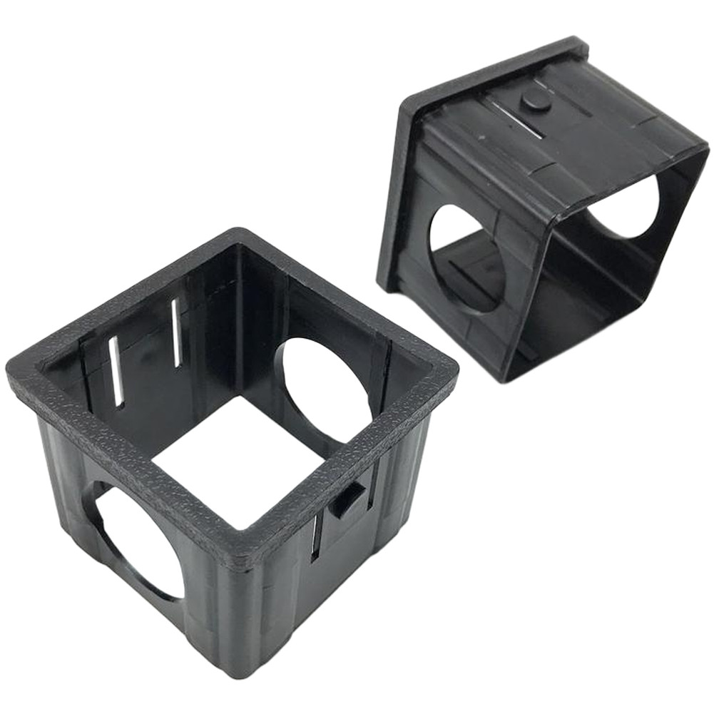 ABS Plastic Square Tube Adapter Bushing 60 to 50mm Size Reduction Sleeve Black