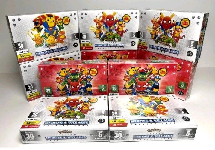 22 BOXES - POKEMON PIKACHU COSPLAY 2 HEROES & VILLAINS Cards 660 Sealed Pack