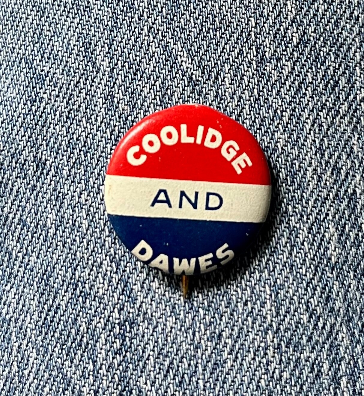 1924 Calvin Coolidge & Charles Dawes For President7/8" Litho Hake #55