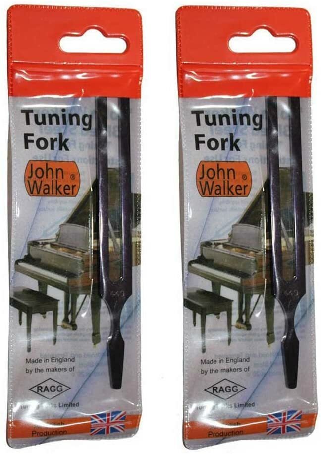 Set of 2 John Walker Blued Tuning Forks - A-440 & C-523.5 - Professional Quality