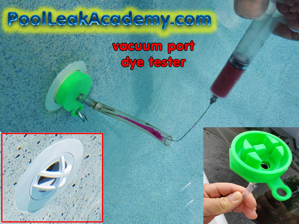 SWIMMING POOL LEAK VACUUM GRATE DYE TESTER - REMOVAL TOOL