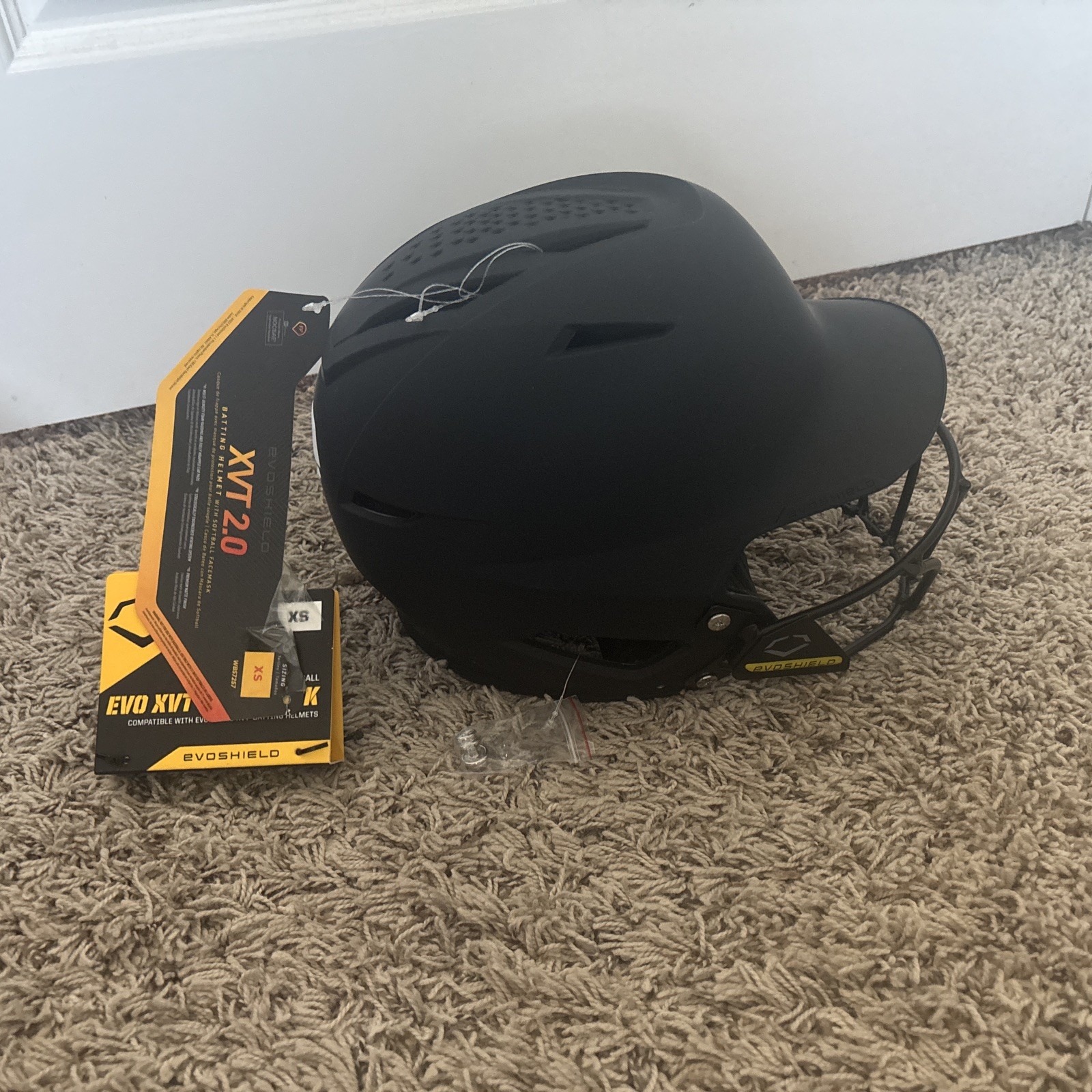 Evoshield XVT 2.0 Matte Black Batting Helmet X-Small