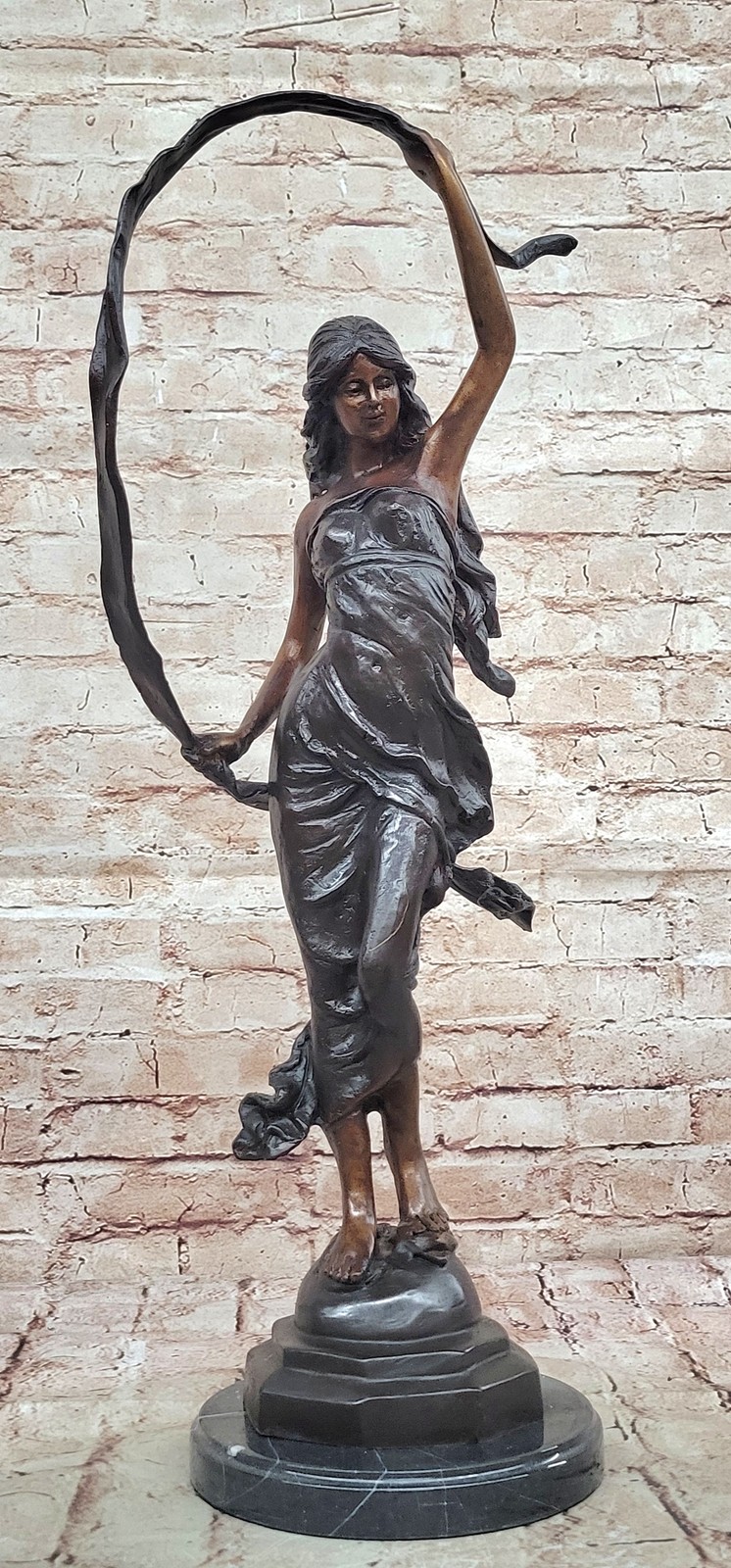 Handmade bronze sculpture Dancers Signed Museum Quality Lean Dancer Art Gift