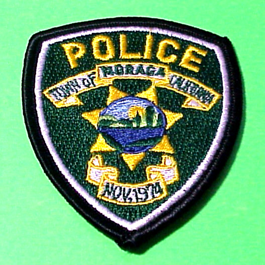MORAGA  CALIFORNIA  3 1/8"  NOV. 1974  VINTAGE  HAT / VEST  POLICE  PATCH