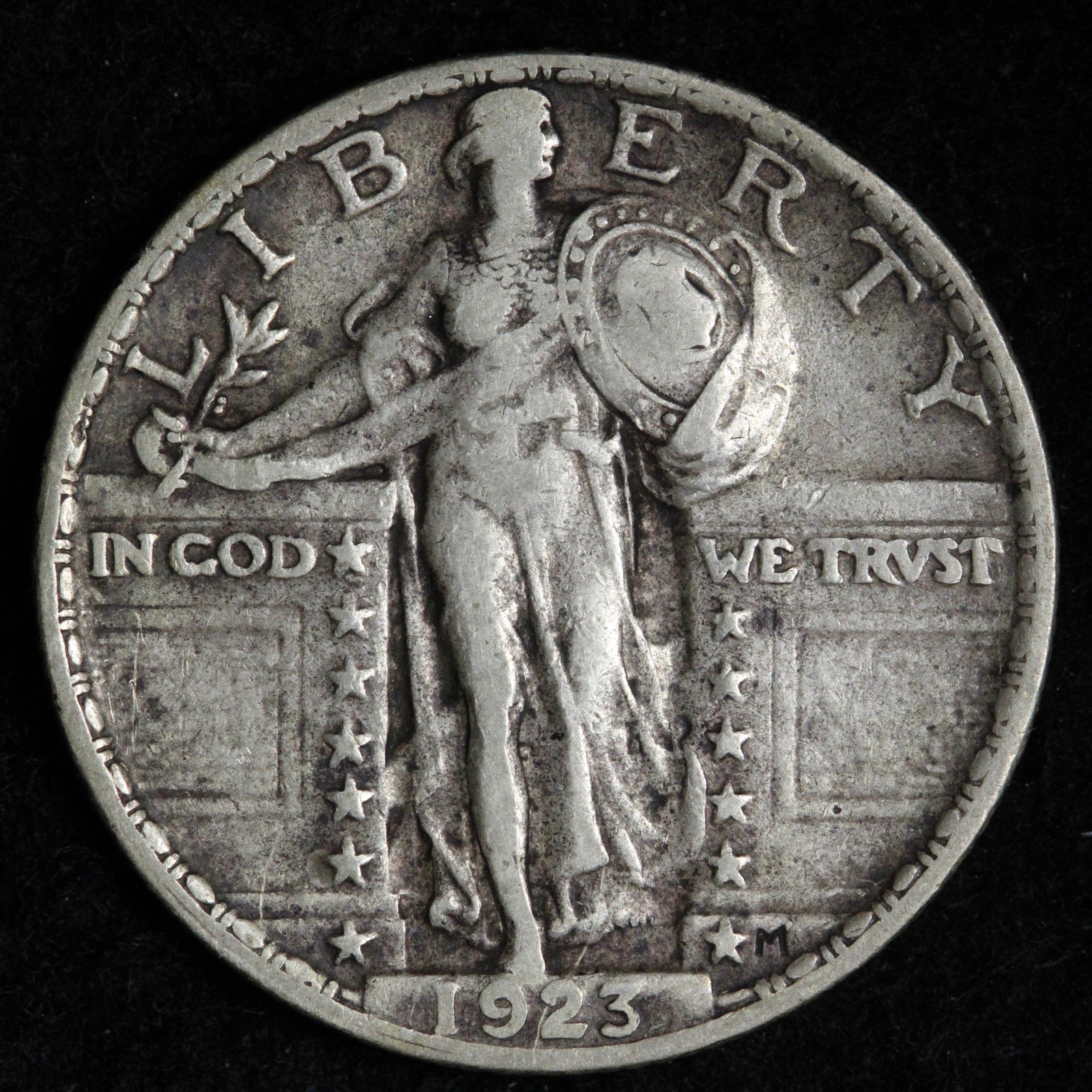 1923 Standing Liberty Silver Quarter XF E372 KQTNM