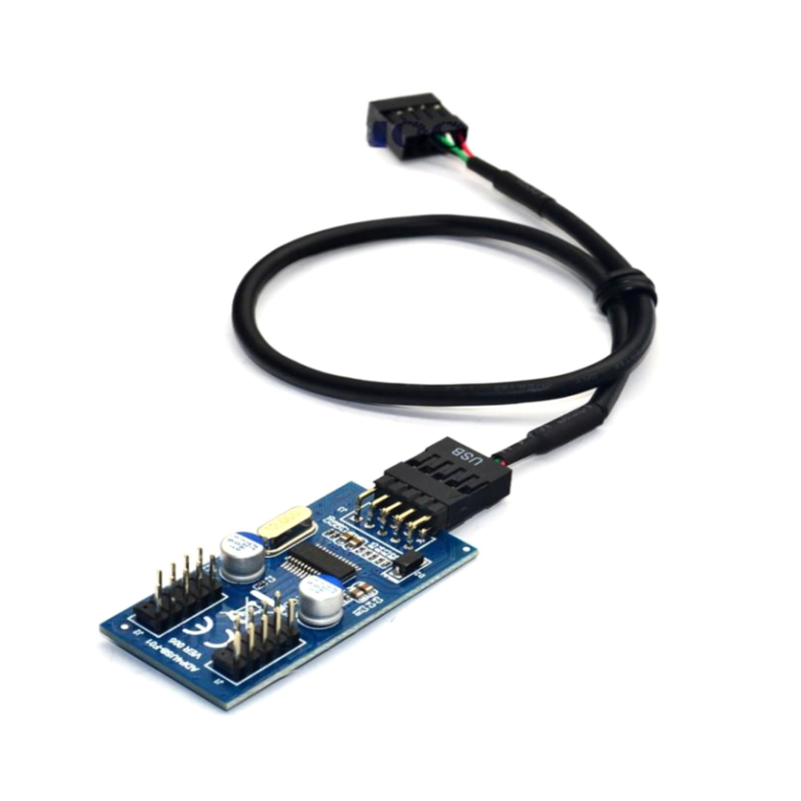 PC Cases Internal 9 Pin USB2.0 To Dual 9 Pin Pcb Double Chipset Enhanced Cable n