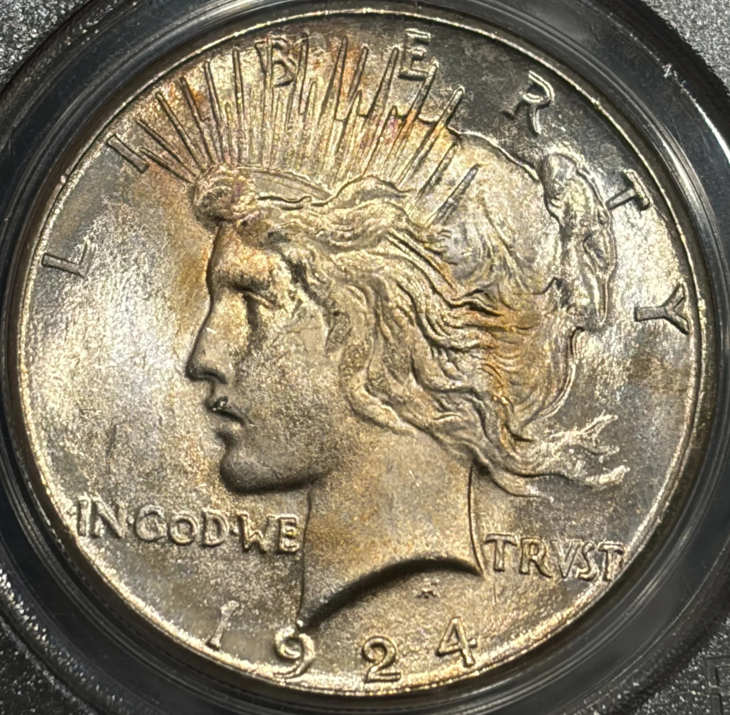 1924-S PEACE DOLLAR PCGS MS64 OGH