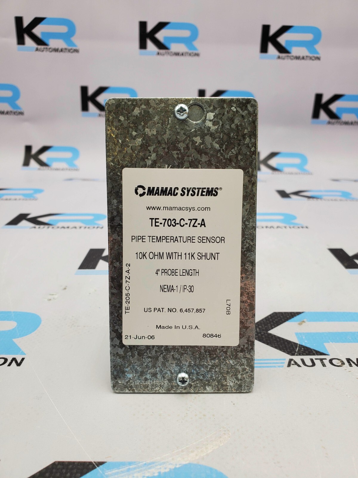 NEW Mamac Systems TE-703-C-7Z-A Pipe Temperature Sensor 4" Probe