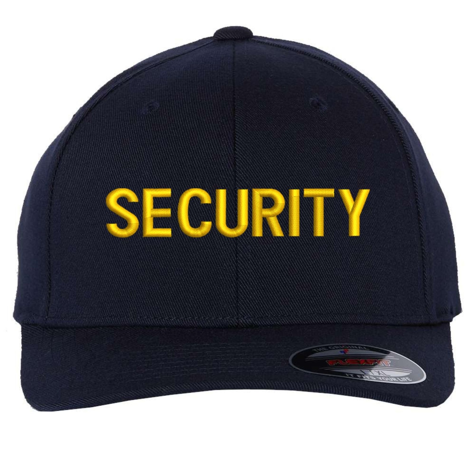 SECURITY Fitted Baseball Hat Uniform Guard Officer Pro-Formance Flexfit Cap