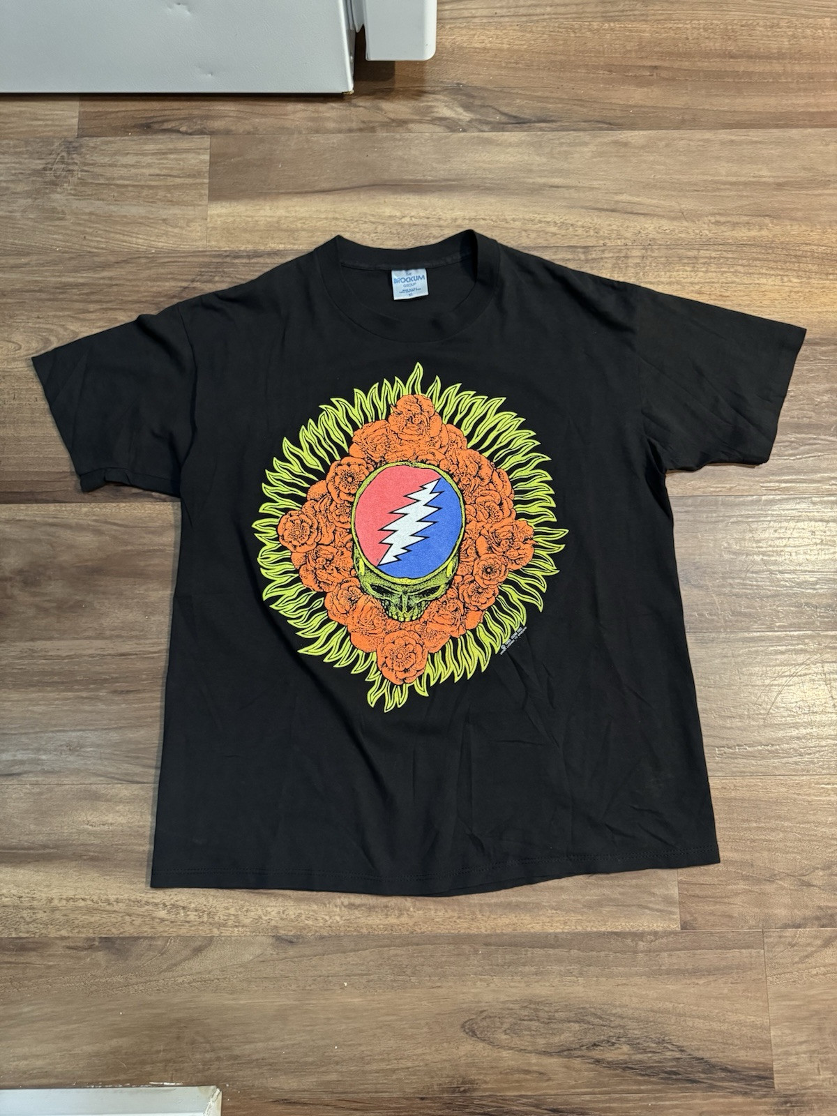 1990 Grateful Dead GDM Concert T-Shirt By BROCKUM Sz XL Worn 1 X Excellent Cond