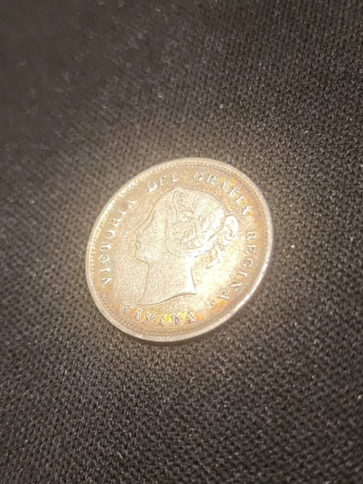 1887 Canada 5 Cents Silver Coin