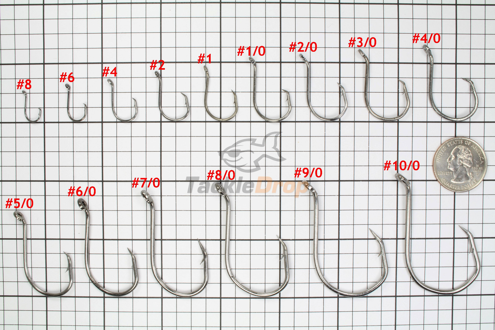 100 Circle Offset Octopus Fishing Hooks 2X Strong Chemically Sharpened USA!