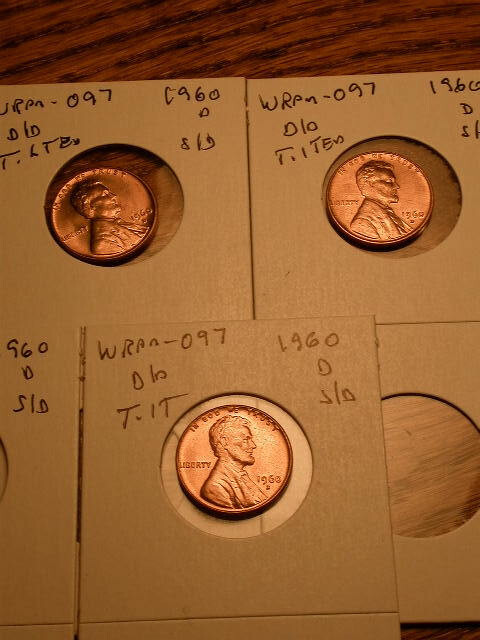 1960-D SD WRPM#97 D/D Tilted Ch/Gem BU/Uncirculated Red Lincoln Cent Error
