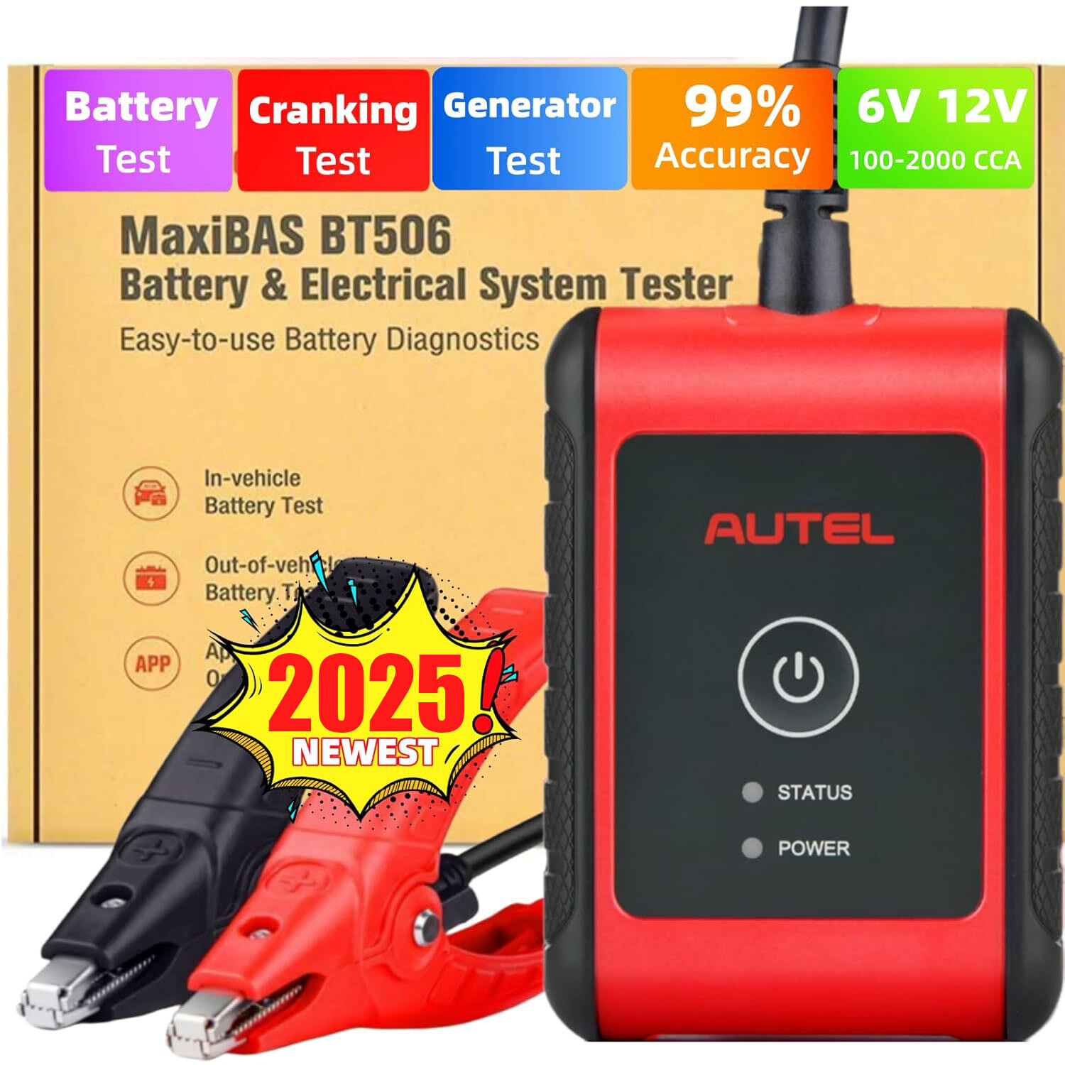 Autel MaxiBAS BT506 Battery Electrical System Analysis Tester For MaxiSys Ultra