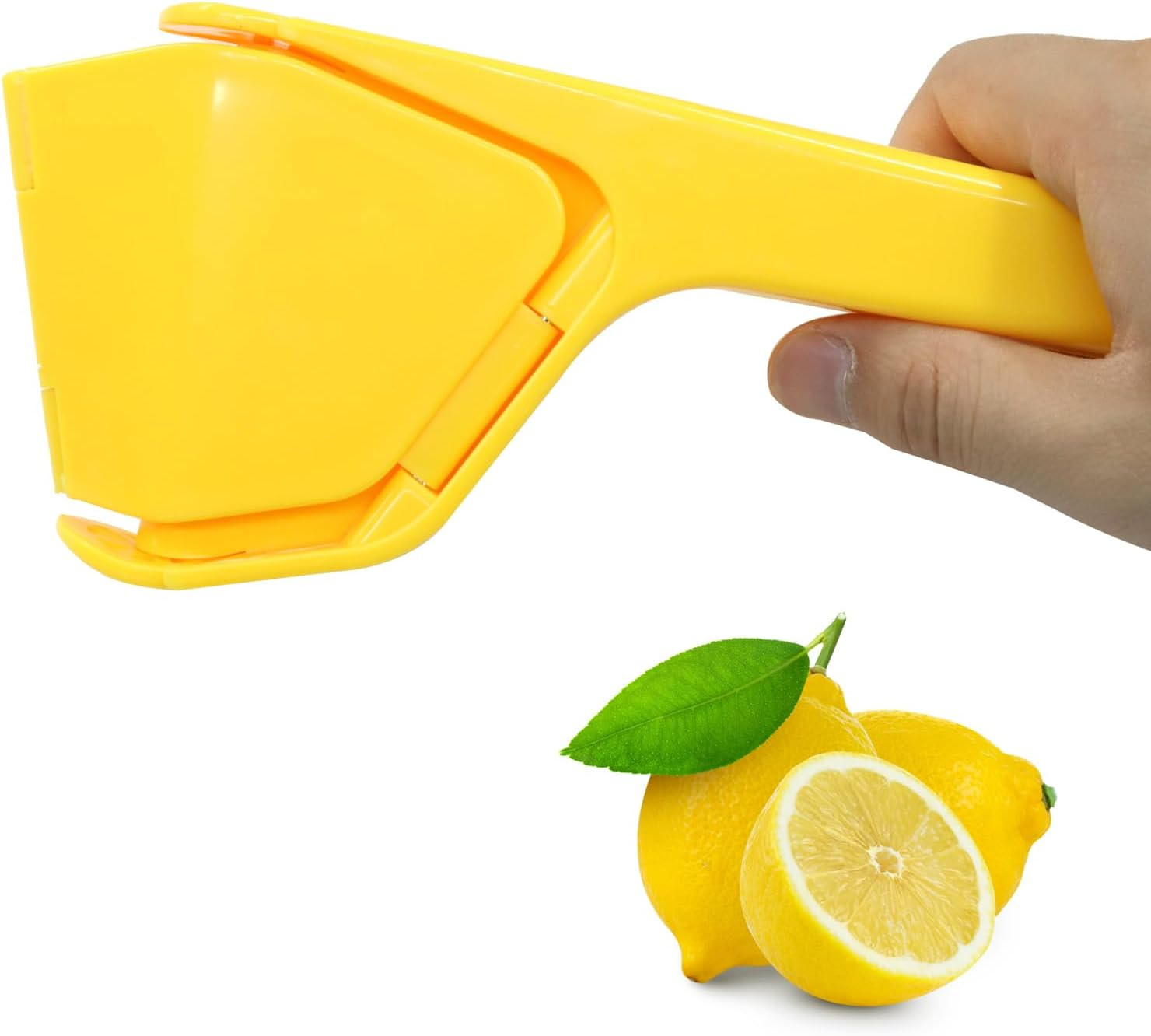 Manual Lemon Lime Squeezer Fold Flat Citrus Juicer Hand Press Space Saving Yello