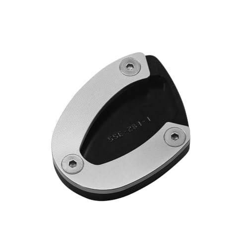 Motorcycle Kickstand Extension Foot Side Stand Pad Support Plate for Silver