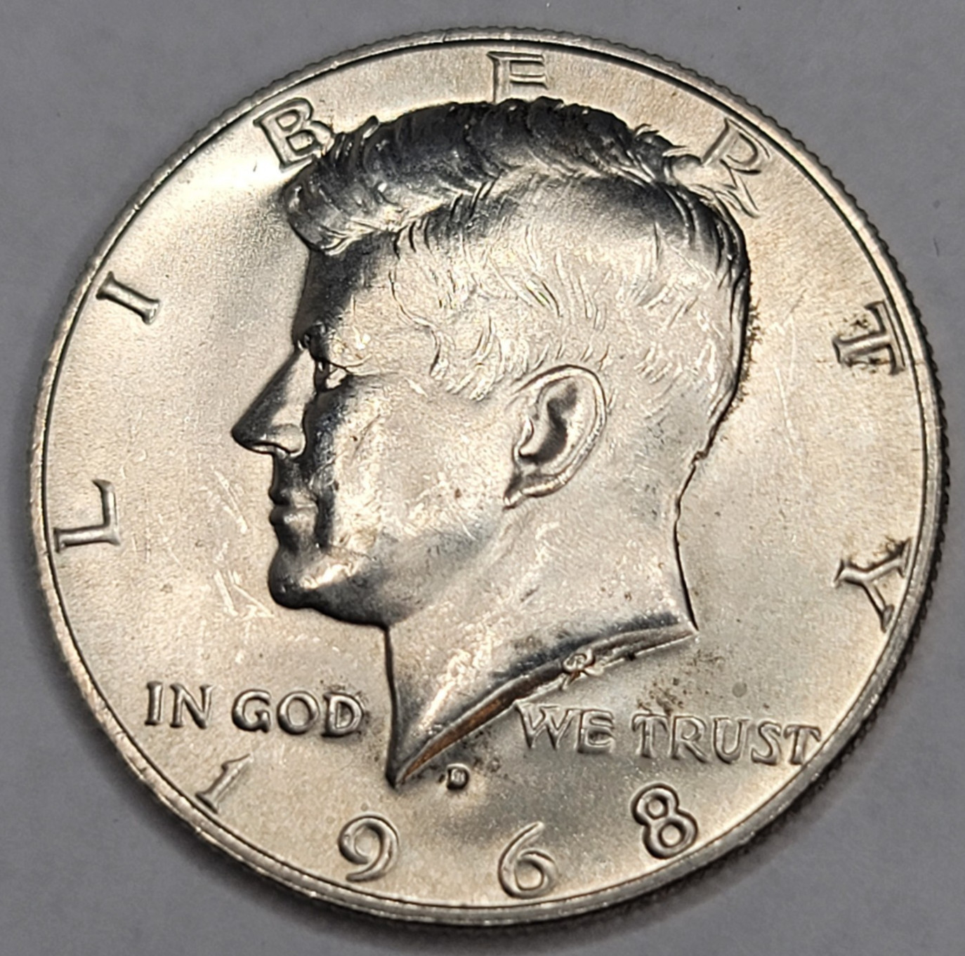 1968 D Uncirculated Kennedy Half Dollar - 40% Silver