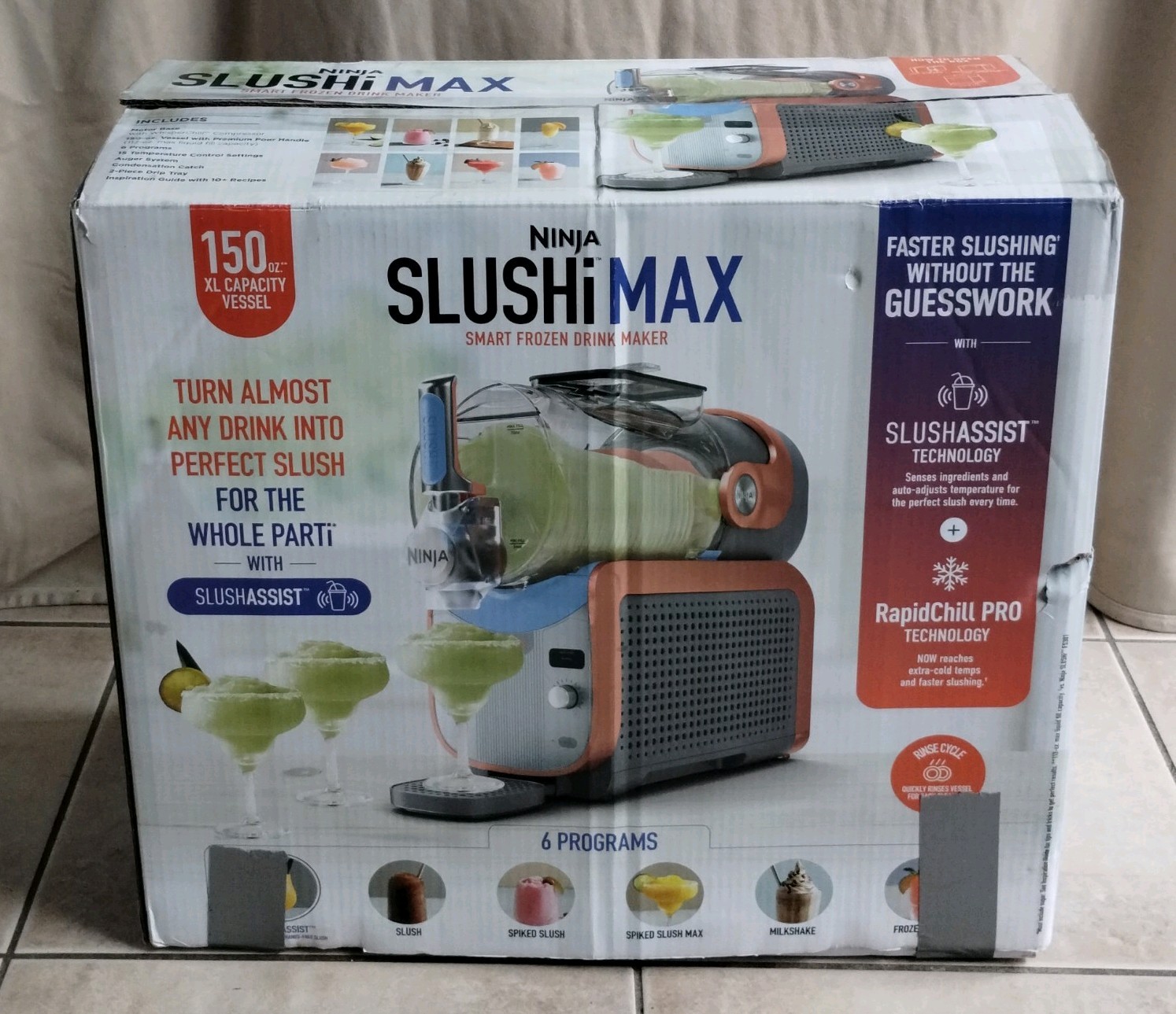 Ninja SLUSHi MAX Smart Frozen Drink Maker, 150 oz Capacity, 5 Programs