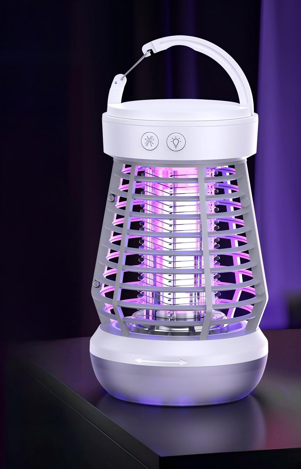 Upgrade 2025 3-in-1 Mosquito Zapper  Camping Light Portable Rechargeable - White