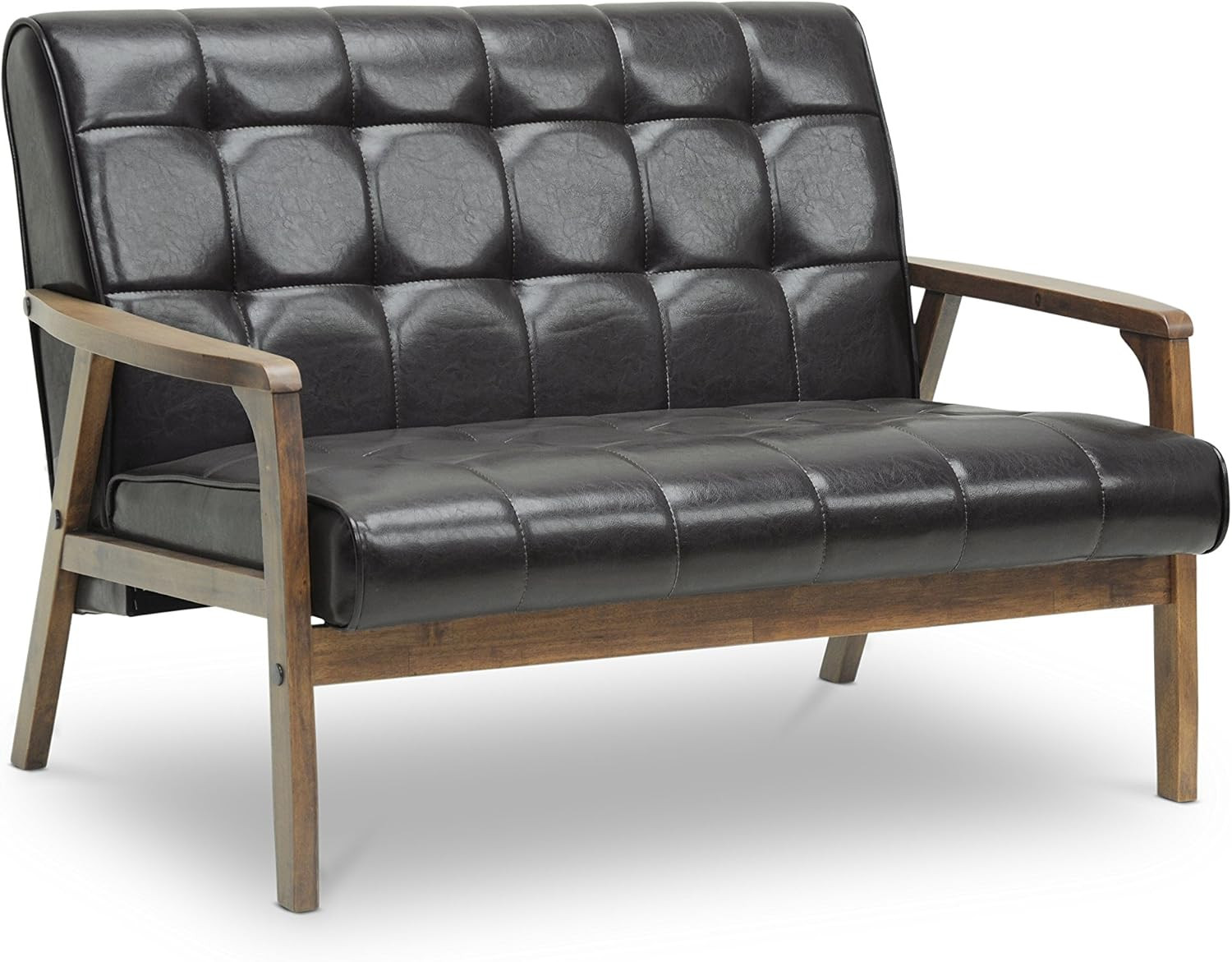 Mid-Century Masterpieces Love Seat, Brown