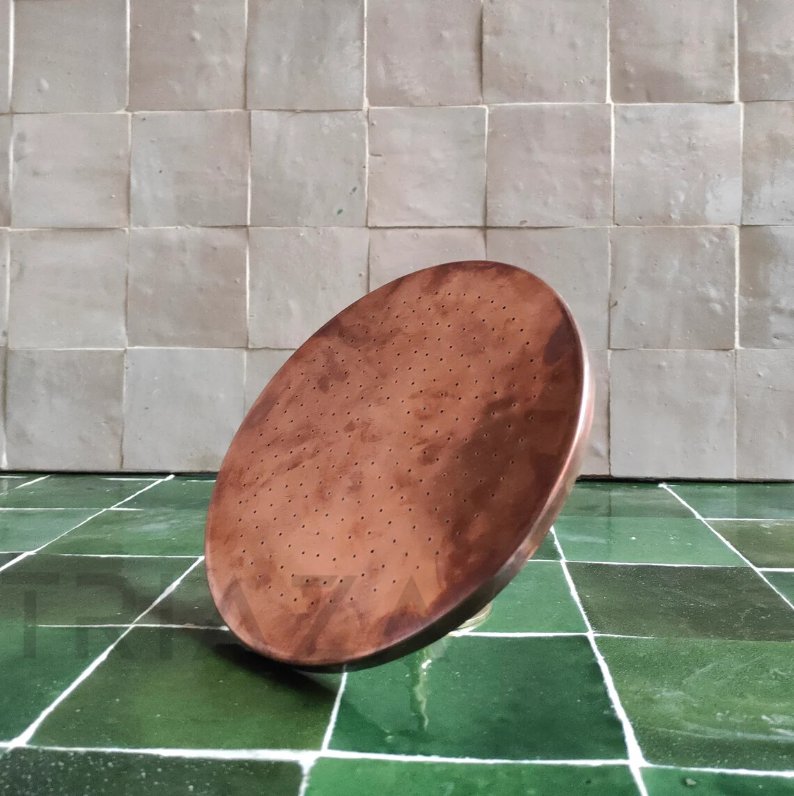 Unlacquered Solid copper shower head , outdoor shower head , outdoor shower