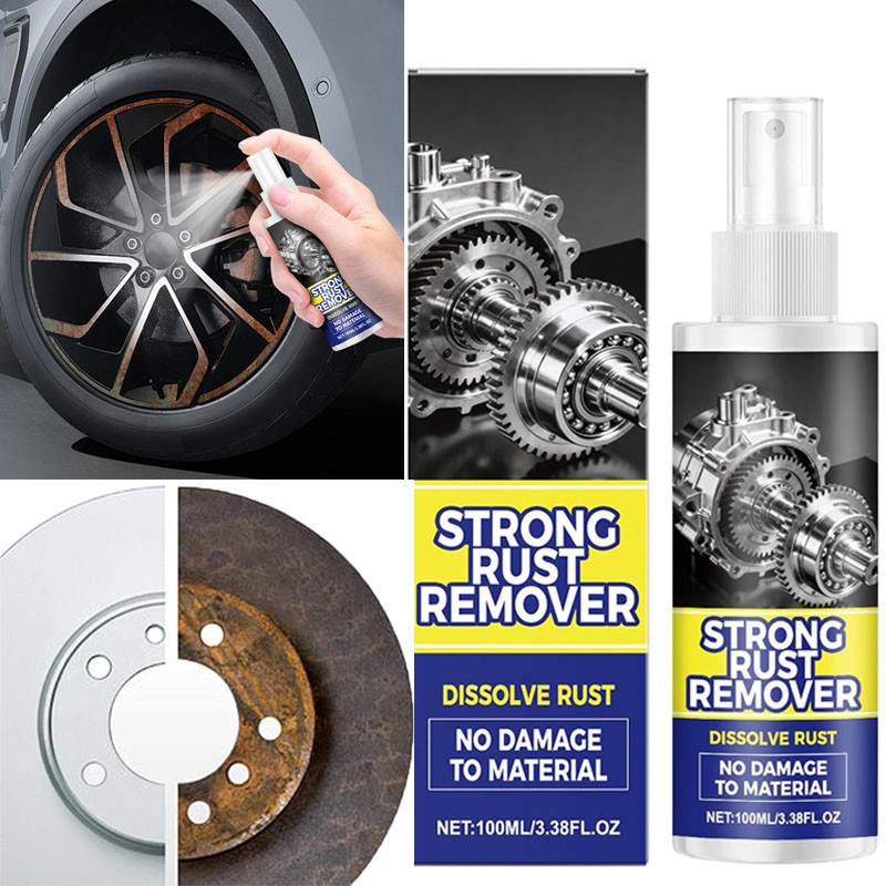 Strong Rust Remover 100ml/3.38fl.oz Powerful Rust Removal Spray For Cars &Tools