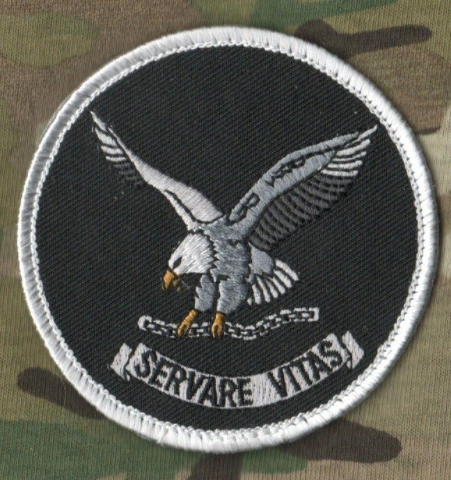 ISAF JSOTF-A HOSTAGE RESCUE TIER-1 TACT UNIT vêlkrö PATCH: SERVARE VITAS (Latin)