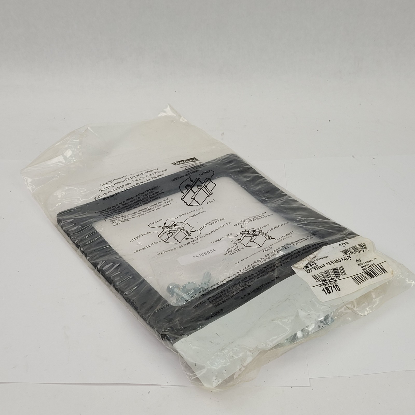 Hoffman F66LSAG Wireway 90deg Angle Sealing Plate Kit - NEW