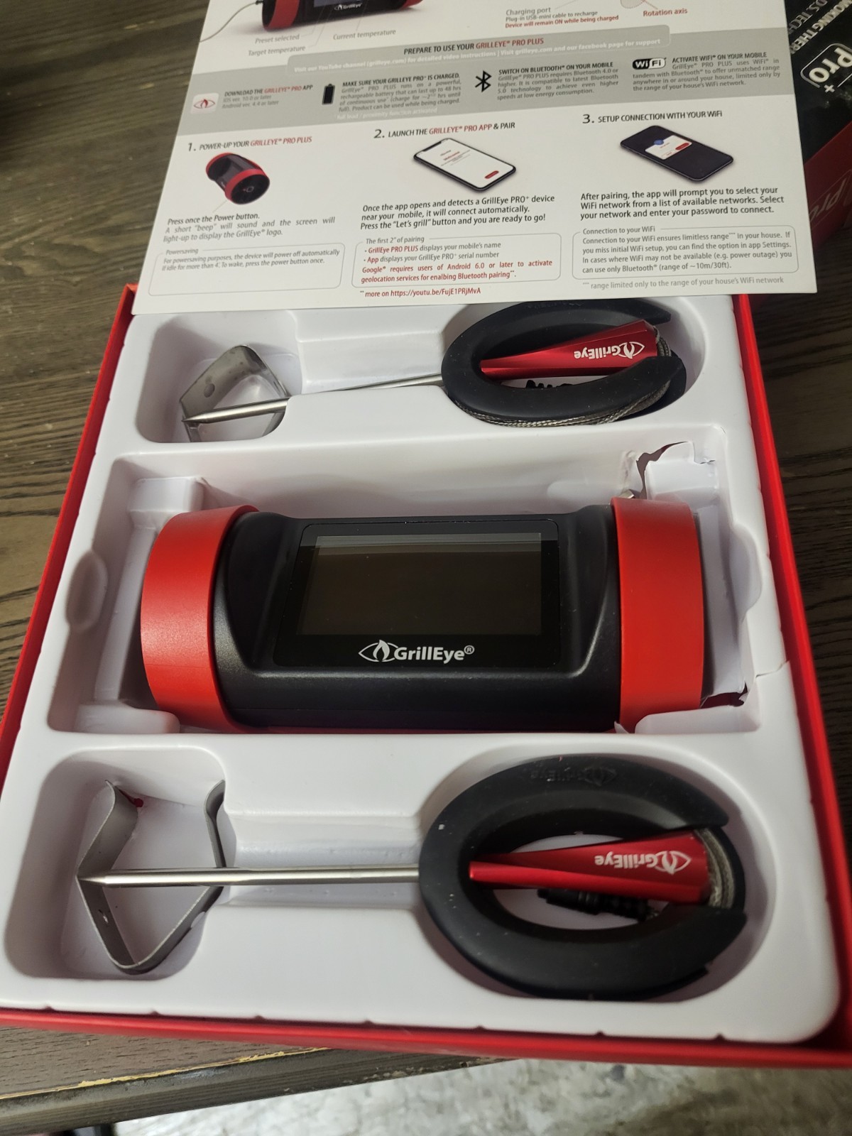 GrillEye Pro+ Professional Grilling & Smoking Thermometer Model GE0003