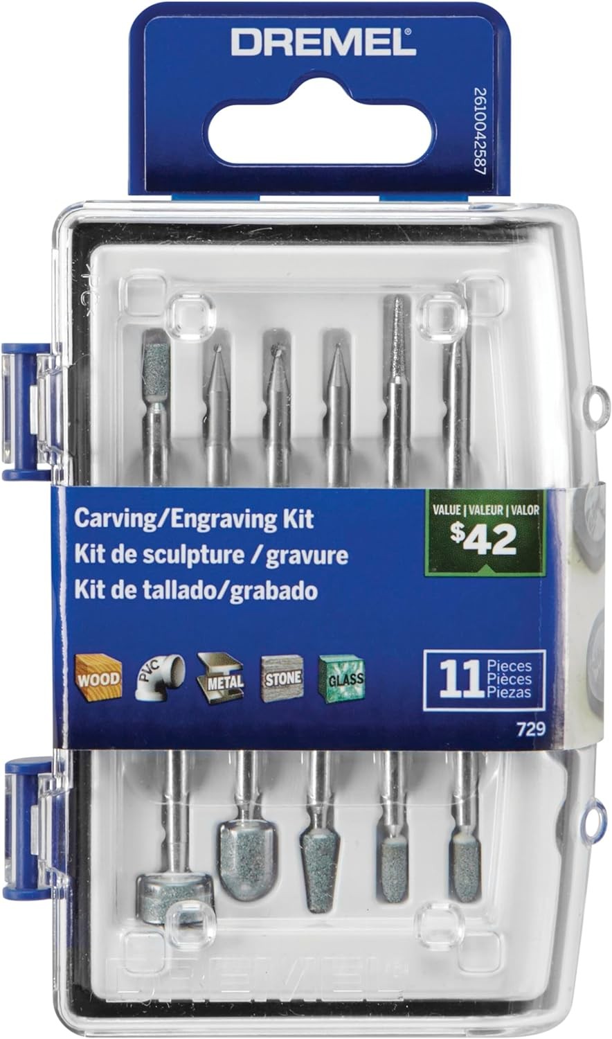 Dremel 729 Carving/Engraving Kit - 11 Pieces - NEW!