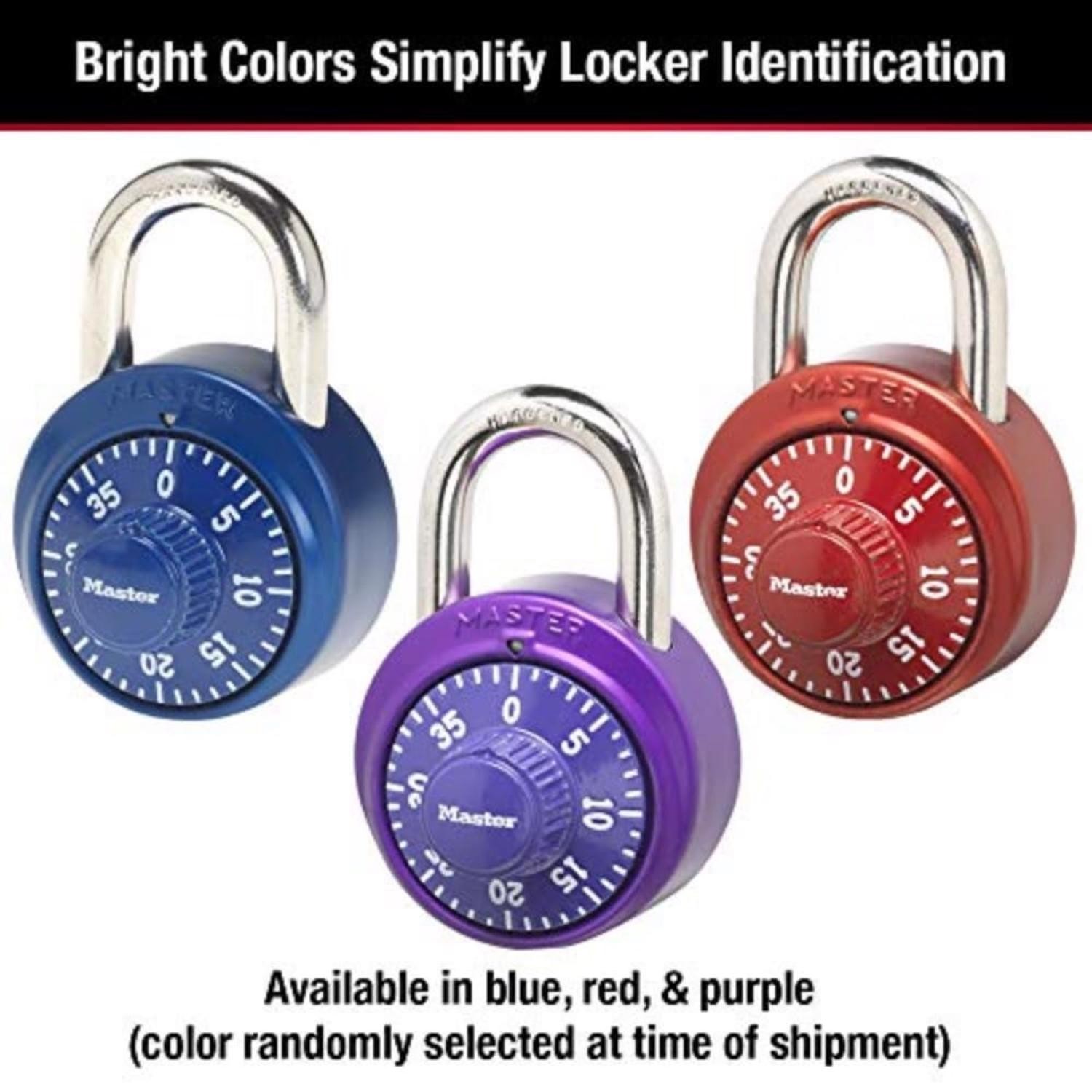 Master Lock 1530DCM Assorted Metal Combination Dial Padlock 1-7/8in.