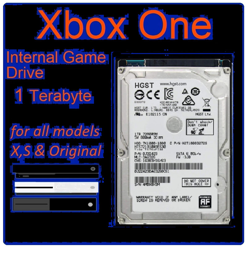 Xbox One X & S  1TB Internal HD-drive w  USB  Operating System Hard Drive WD