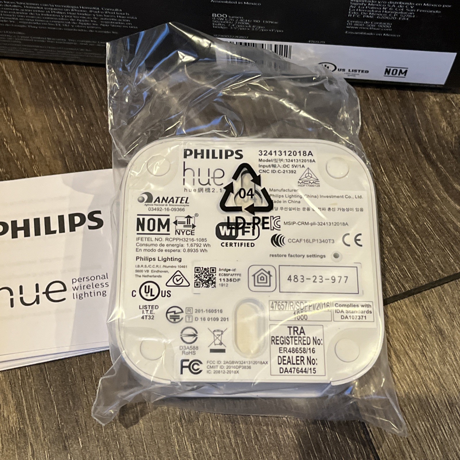 Philips Hue Bridge 3241312018A Lighting Controller Hub White New *Read*